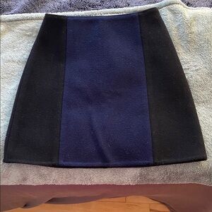 Club Monaco Black and Navy Mini Skirt